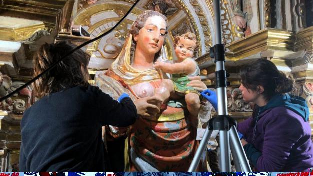 El CRBMC finalitza la restauració de la marededeu del Monestir de Santes Creus
