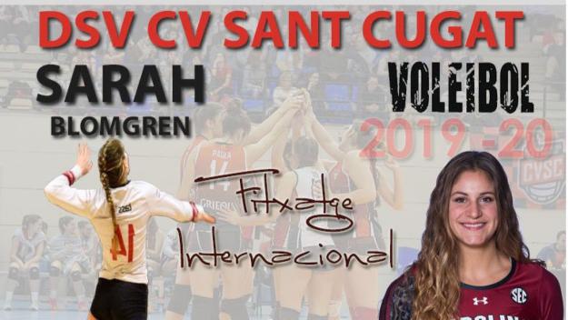 La receptora nord-americana Sarah Blomgren, nova jugadora del DSV- Volei Sant Cugat