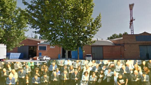 Els Bombers extingeixen un foc a una xemeneia d'una nau de Can Calopa