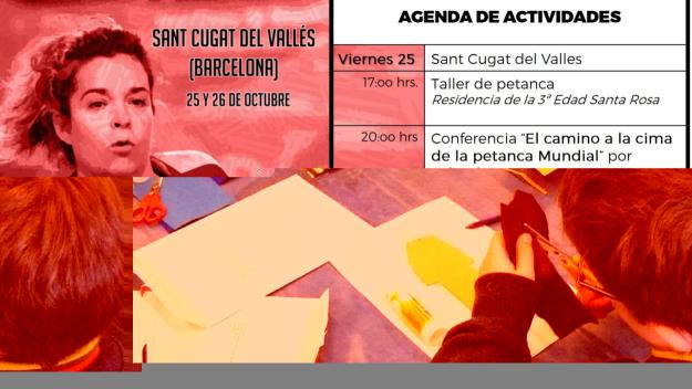 La campiona del món, Yolanda Matarranz, visita el Club Petanca Sant Cugat