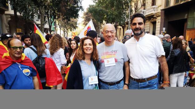 Representació santcugatenca a la manifestació de Societat Civil Catalana a Barcelona