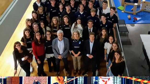 La secció d'hoquei herba del Junior exhibeix els set títols a l'Ajuntament