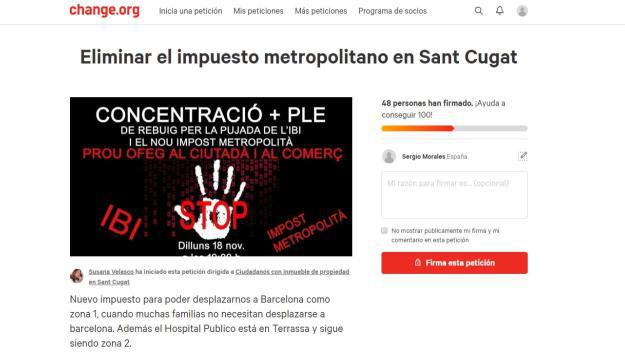 Engeguen una campanya de Change.org per 'eliminar' el tribut metropolità