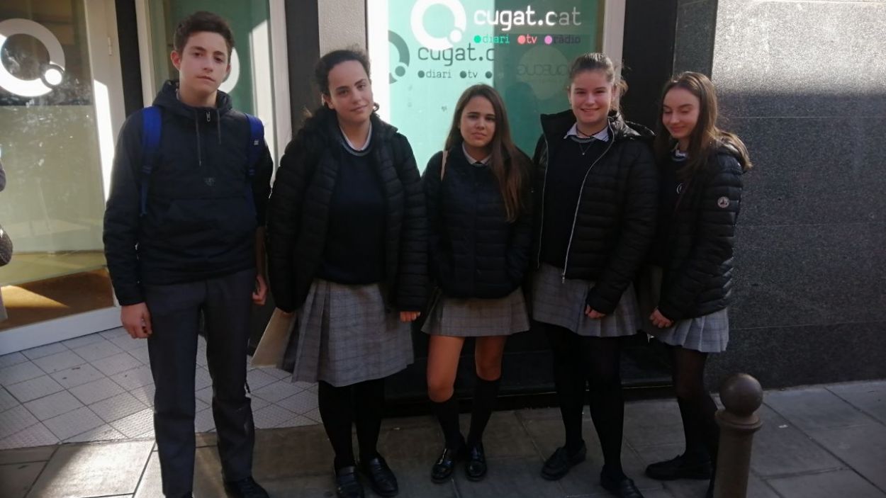 Els alumnes del Pureza visiten Cugat Mèdia a la secció de novembre