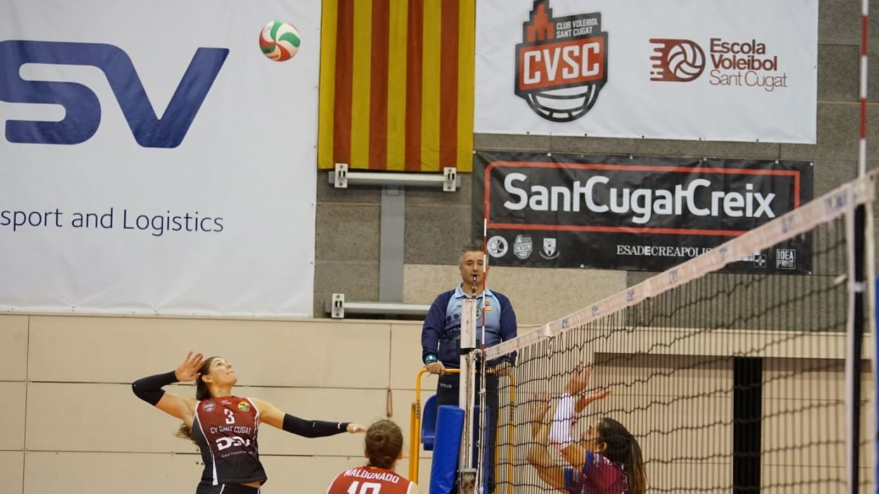 El DSV- Volei Sant Cugat fa un bon partit, però cau derrotat davant l'Haris