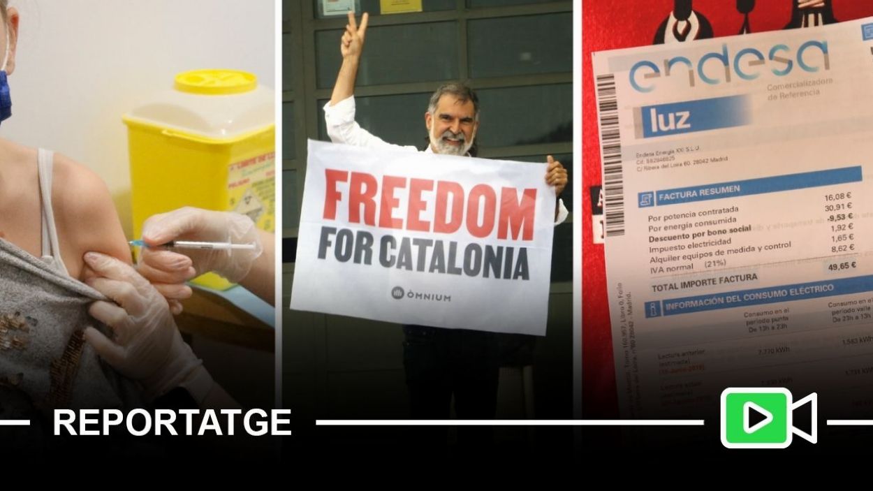 Les vacunes, l'indult als presos polítics i el preu de la llum, entre les notícies destacades del 2021 a Catalunya