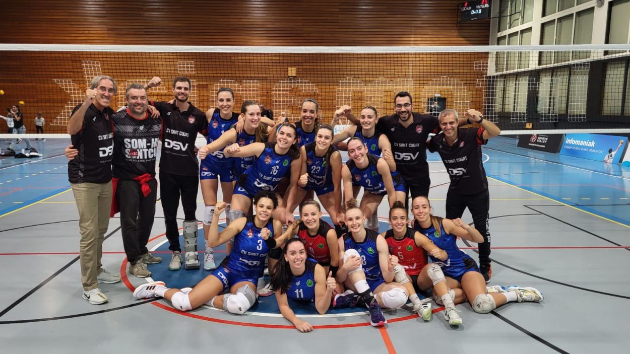 El DSV Volei Sant Cugat debuta a Europa amb triomf contundent a la pista del Ginebra