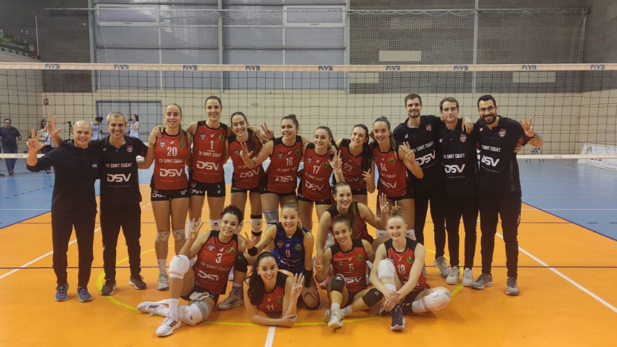 El DSV Volei Sant Cugat supera l'Emevé i segueix líder de la Lliga Iberdrola