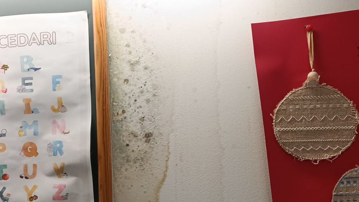 L'escola Gerbert d'Orlhac, afectada de nou per goteres i humitats