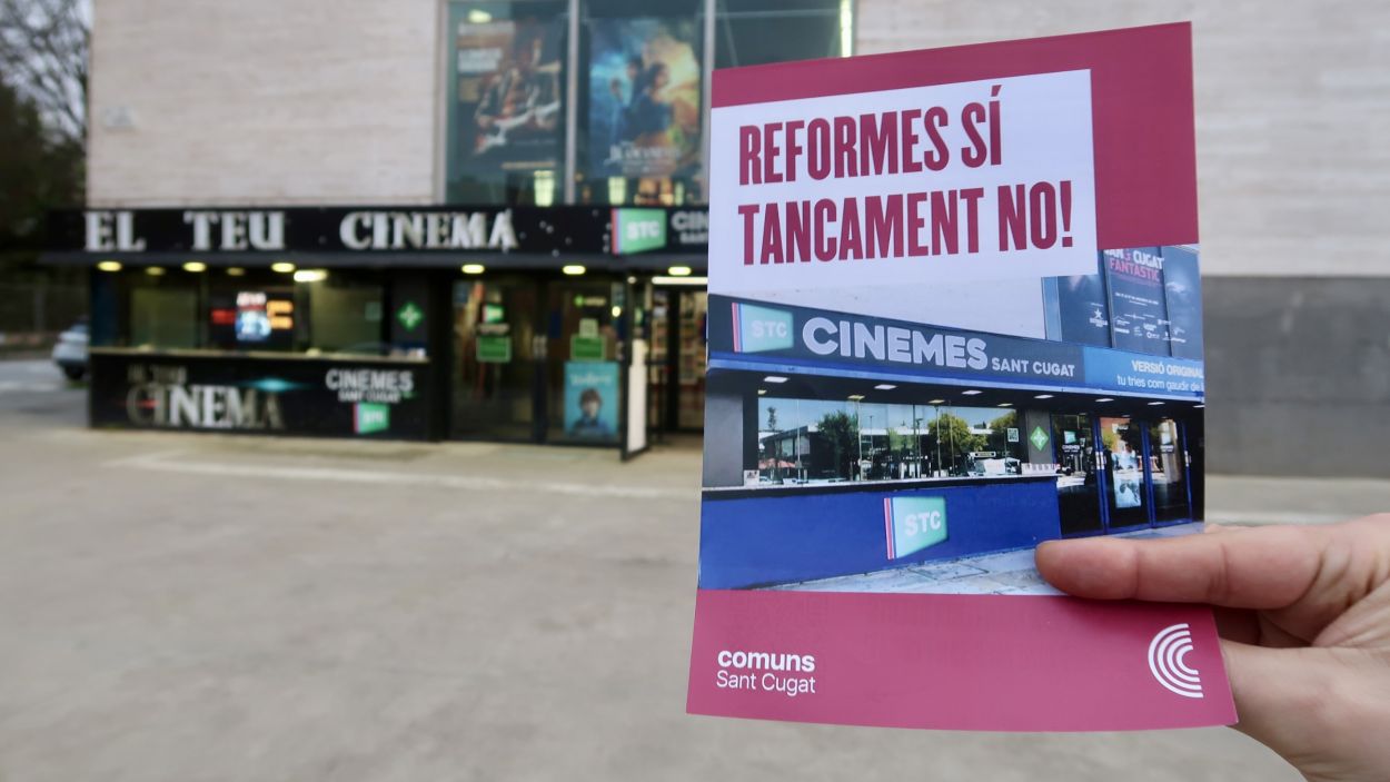 Els Comuns engeguen una recollida de signatures per evitar el tancament per obres dels Cinemes Sant Cugat