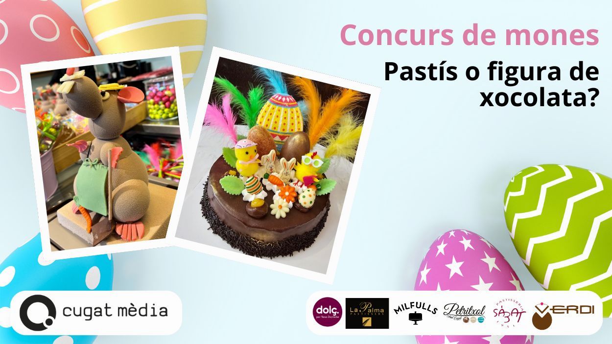 Pastís o figura de xocolata? Guanya una mona de Pasqua contestant l'enquesta de Cugat Mèdia