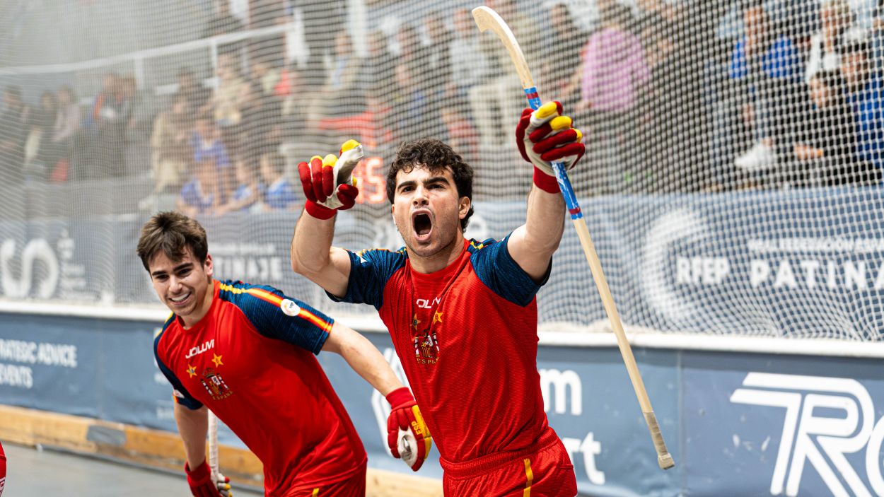 Carles Domènech, subcampió d'Europa sub 23 d'hoquei patins amb la selecció espanyola