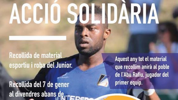 El Junior recull material esportiu i roba per a Sunyani, el poble d'Abu Rafiu