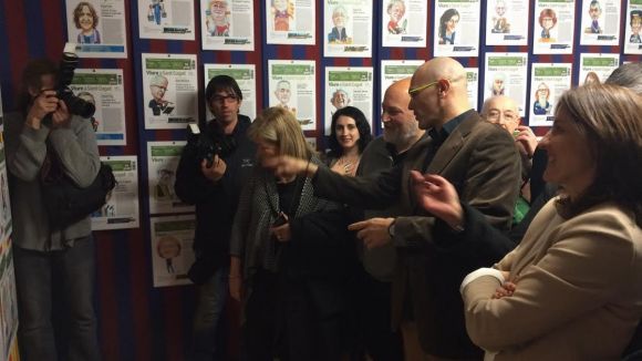 Adolf mostra a la Penya Blaugrana un centenar de caricatures de personalitats de Sant Cugat