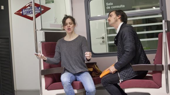 FGC porta de nou als combois 'perfomances' teatrals per conscienciar els usuaris sobre l'incivisme