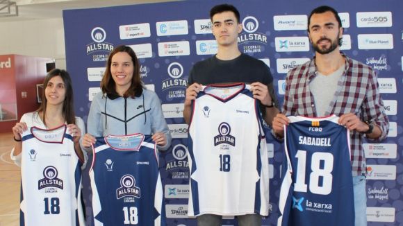 Senpau i Cosialls, de la UE Sant Cugat, participen al partit de les estrelles de Copa Catalunya