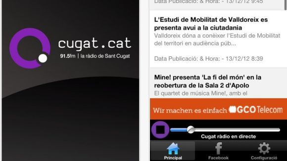Ja disponible una nova aplicació per escoltar Cugat.cat