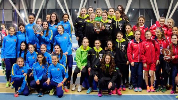 Quatre santcugatenques, subcampiones de la Copa júnior amb el Barça