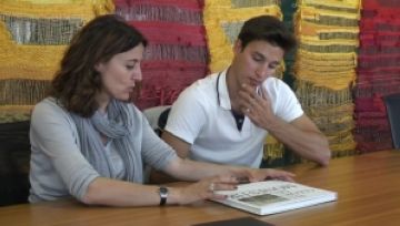 L'Ajuntament rep Didac Salas, el campió d'Espanya de salt de perxa en pista coberta