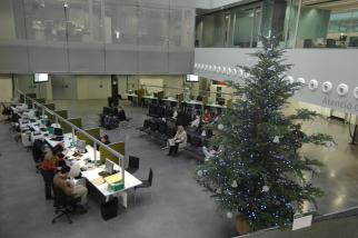 L'Ajuntament felicita el nadal amb un avet a la seu consistorial