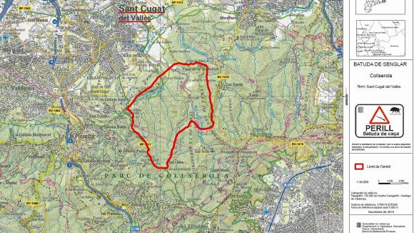 Tancats els camins del Parc Natural de Collserola aquest dissabte per una batuda de senglars