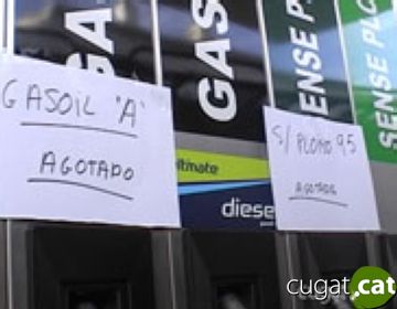 Alt: Sant Cugat pateix els efectes de la vaga de transportistes