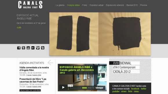 La pàgina web de la Canals Galeria d'Art celebra 15 anys