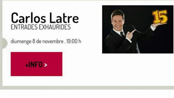 Sense entrades per a l'espectacle de Carlos Latre al Teatre Auditori