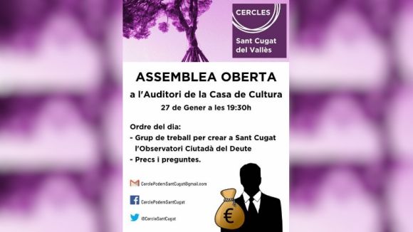 Els cercles de Podem Sant Cugat organitzen avui una assemblea