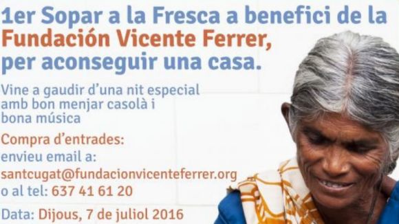 La Fundació Vicente Ferrer celebra avui un sopar solidari per recaptar fons per construir habitatges a l'Índia