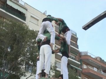 Els Castellers de Sant Cugat afronten la principal actuació de Festa Major amb el 5 de 7