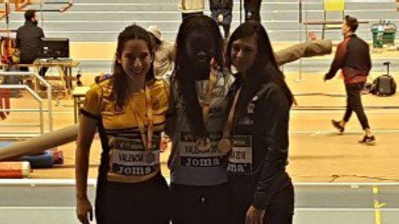 Cora Salas puja al podi amb una medalla de plata a salt de llargada en el Campionat d'Espanya absolut