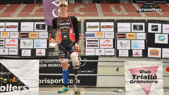 Dani Nafría guanya la duatló de Granollers a la categoria de paratriatleta