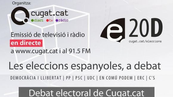 El debat electoral de Cugat.cat, avui a les set a la Casa de Cultura
