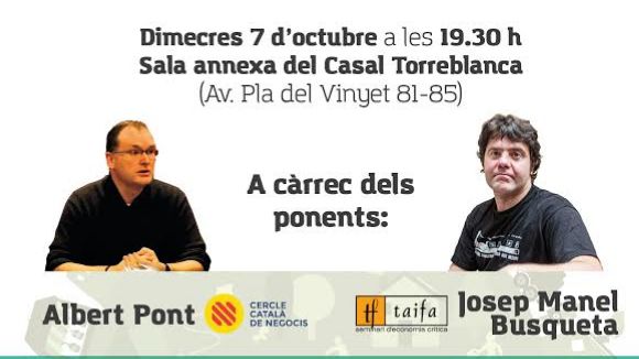 El model econòmic de la Catalunya independent, avui a debat a Sant Cugat
