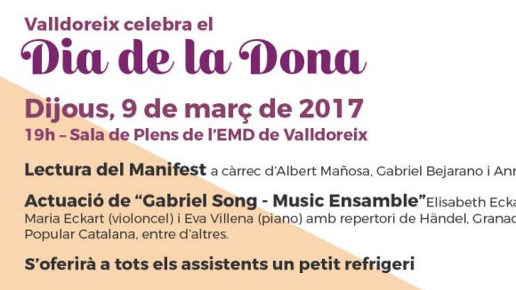 Valldoreix commemora avui el Dia de la Dona amb música i diverses lectures temàtiques