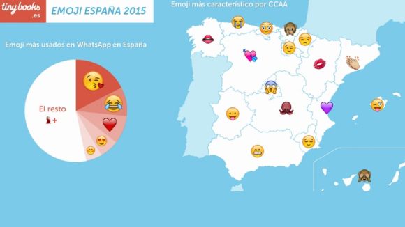 Tiny Books crea un mapa de les emoticones més usades a l'Estat espanyol