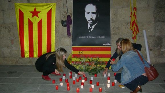 Els santcugatencs recorden Companys en un clam per la defensa de la memòria