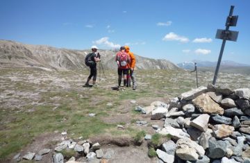 Sis membres del Centre Excursionista Independent a l'Ultra Trail Sobrarbe