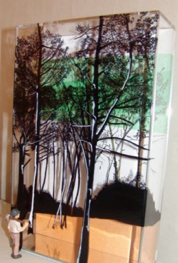 Alt: La santcugatenca Tatiana Blanqué exposa 'El bosc dels records' a l'Escola d'Art