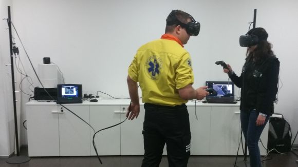 FGC i el SEM fan simulacions d'emergències utilitzant la realitat virtual