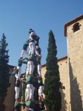 Alt: Actuació 'memorable' la dels castellers de Sant Cugat en la jornada castellera de Festa Major
