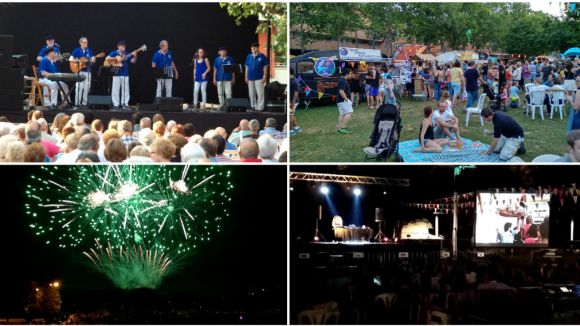 Les Havaneres, el Castell de Focs i un sopar popular tanquen la Festa Major de Sant Cugat