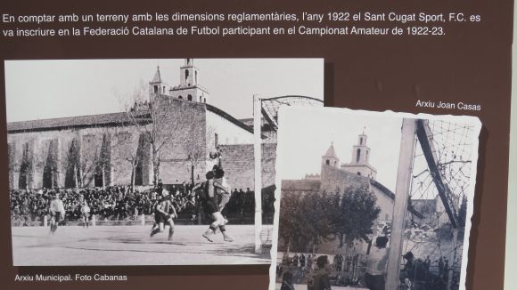L'exposició del SantCu '102 anys d'esport a la ciutat' s'ha inaugurat aquest dimarts
