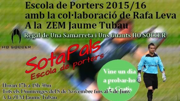 L'escola de porters de futbol Sota Pals s'instal·la a la ZEM Jaume Tubau