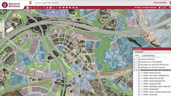 Sant Cugat entra al Sistema de gestió d'informació geogràfica local