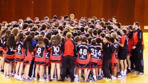 La presentació de l'Handbol Sant Cugat ret homenatge a Davide Bonaccini