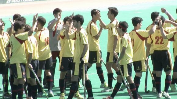 La selecció espanyola sub 21 d'hoquei herba torna a vèncer Escòcia a les instal·lacions del Junior