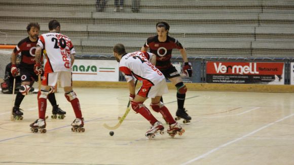 L'equip masculí del Patí Hoquei supera el Palafrugell i és a només un punt de l'ascens