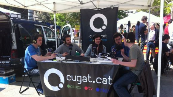 El 'Sant Cugat a fons' surt a la plaça d'Octavià per celebrar Sant Jordi